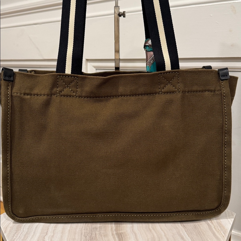 Marc Jacobs Bag Signet Canvas Olive Green Logo Tote - Picture 9 of 17